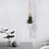 Max 36" Beige Manual Knitted Cotton Rope PLANT HANGER Flower Pot Holder Basket C