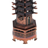Max Wenchang Tower Model Handcraft China Pagoda Cultural Home Decor Red Bronze