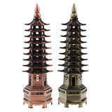 Max 7'' Chinese Fengshui Pagoda of Cultural Prosperity Wenchang Tower Copper
