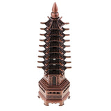 Max 7'' Chinese Fengshui Pagoda of Cultural Prosperity Wenchang Tower Copper