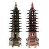Max 7'' Chinese Fengshui Pagoda of Cultural Prosperity Wenchang Tower Copper