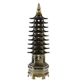 Max 7'' Chinese Fengshui Pagoda of Cultural Prosperity Wenchang Tower Bronze