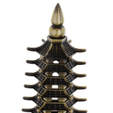 Max 7'' Chinese Fengshui Pagoda of Cultural Prosperity Wenchang Tower Bronze