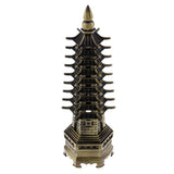 Max 7'' Chinese Fengshui Pagoda of Cultural Prosperity Wenchang Tower Bronze