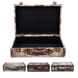 Max Wooden Vintage Lock Treasure Chest Jewellery Storage Box Case Gifts 11616