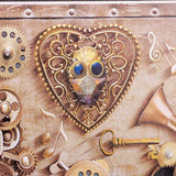 Max Wooden Vintage Lock Treasure Chest Jewellery Storage Box Case Gifts 11616