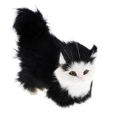 Max Simulation Cats Plush Stuffed Animal Home Decor Kids Birthday Gift Black