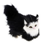 Max Simulation Cats Plush Stuffed Animal Home Decor Kids Birthday Gift Black