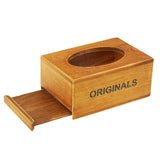 Max Vintage Wooden Tissue Box Cover Chic Napkin Case Holder Home Car Accessory B