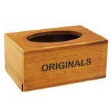 Max Vintage Wooden Tissue Box Cover Chic Napkin Case Holder Home Car Accessory B