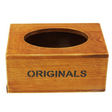 Max Vintage Wooden Tissue Box Cover Chic Napkin Case Holder Home Car Accessory B