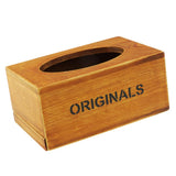 Max Vintage Wooden Tissue Box Cover Chic Napkin Case Holder Home Car Accessory B