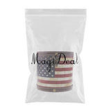 Max Wooden Cylinder Tissue Box Towel Napkin Holder Container Stripes Flag