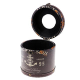 Max Wooden Cylinder Tissue Box Towel Napkin Holder Container 1895