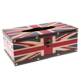 Max Wood Tissue Box Container Towel Napkin Holder Paper Dispenser UK Flag A