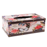 Max Wood Tissue Box Container Towel Napkin Holder Paper Dispenser Butterfly