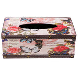 Max Wood Tissue Box Container Towel Napkin Holder Paper Dispenser Butterfly