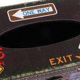 Max Wood Tissue Box Container Towel Napkin Holder Paper Dispenser Road Sign