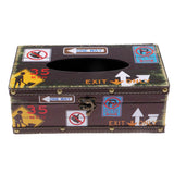 Max Wood Tissue Box Container Towel Napkin Holder Paper Dispenser Road Sign