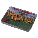 Max 1Pc Fridge Magnet Refrigerator Sticker Memo Grass Decal Soldier Horse Carts