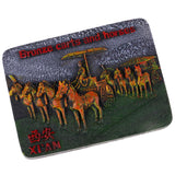 Max 1Pc Fridge Magnet Refrigerator Sticker Memo Grass Decal Soldier Horse Carts