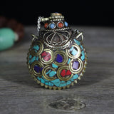 Maxbell Antique Tibetan Small Snuff Bottles Pendants Nepal Handicrafts Crafts Decors