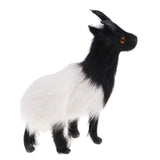 Max Mini Simulation Goat Animal Plush Kids Toy Christmas Tree Decor Black White