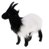 Max Mini Simulation Goat Animal Plush Kids Toy Christmas Tree Decor Black White