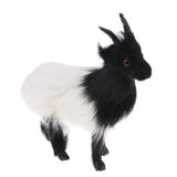 Max Mini Simulation Goat Animal Plush Kids Toy Christmas Tree Decor Black White