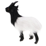 Max Mini Simulation Goat Animal Plush Kids Toy Christmas Tree Decor Black White