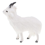 Max Mini Simulation Goat Animal Plush Kids Toy Christmas Tree Decor White