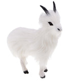 Max Mini Simulation Goat Animal Plush Kids Toy Christmas Tree Decor White