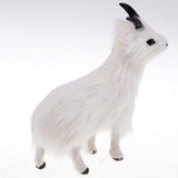 Max Mini Simulation Goat Animal Plush Kids Toy Christmas Tree Decor White