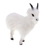 Max Mini Simulation Goat Animal Plush Kids Toy Christmas Tree Decor White