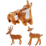 Max Simulation Sika Deer Plush Dolls Kids Toy Deer Christmas Tree Decoration A