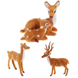 Max Simulation Sika Deer Plush Dolls Kids Toy Deer Christmas Tree Decoration A