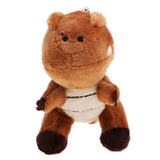 Max Mini Plush Dinosaur Pendant Stuffed Doll Keychain Backpack Accessories Brown