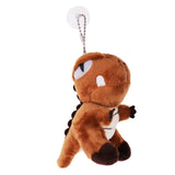 Max Mini Plush Dinosaur Pendant Stuffed Doll Keychain Backpack Accessories Brown