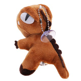 Max Mini Plush Dinosaur Pendant Stuffed Doll Keychain Backpack Accessories Brown