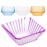 Max Acrylic Salad Fruit Dessert Candy Snack Dish Bowl Holder Tray Basket Orange