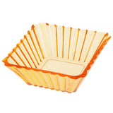 Max Acrylic Salad Fruit Dessert Candy Snack Dish Bowl Holder Tray Basket Orange