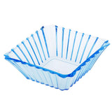 Max Acrylic Salad Fruit Dessert Candy Snack Dish Bowl Holder Tray Basket Blue