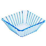 Max Acrylic Salad Fruit Dessert Candy Snack Dish Bowl Holder Tray Basket Blue