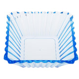 Max Acrylic Salad Fruit Dessert Candy Snack Dish Bowl Holder Tray Basket Blue