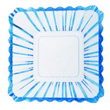 Max Acrylic Salad Fruit Dessert Candy Snack Dish Bowl Holder Tray Basket Blue