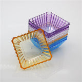 Max Acrylic Salad Fruit Dessert Candy Snack Dish Bowl Holder Tray Basket Blue