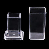 Max Transparent Toothpick Swab Box Holder Container for Restaurant Rectangle