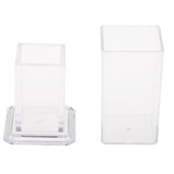 Max Transparent Toothpick Swab Box Holder Container for Restaurant Rectangle