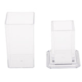 Max Transparent Toothpick Swab Box Holder Container for Restaurant Rectangle