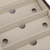Max 9 Grids PU Leather Watch Box Storage Organizer Glasses Display Case Brown